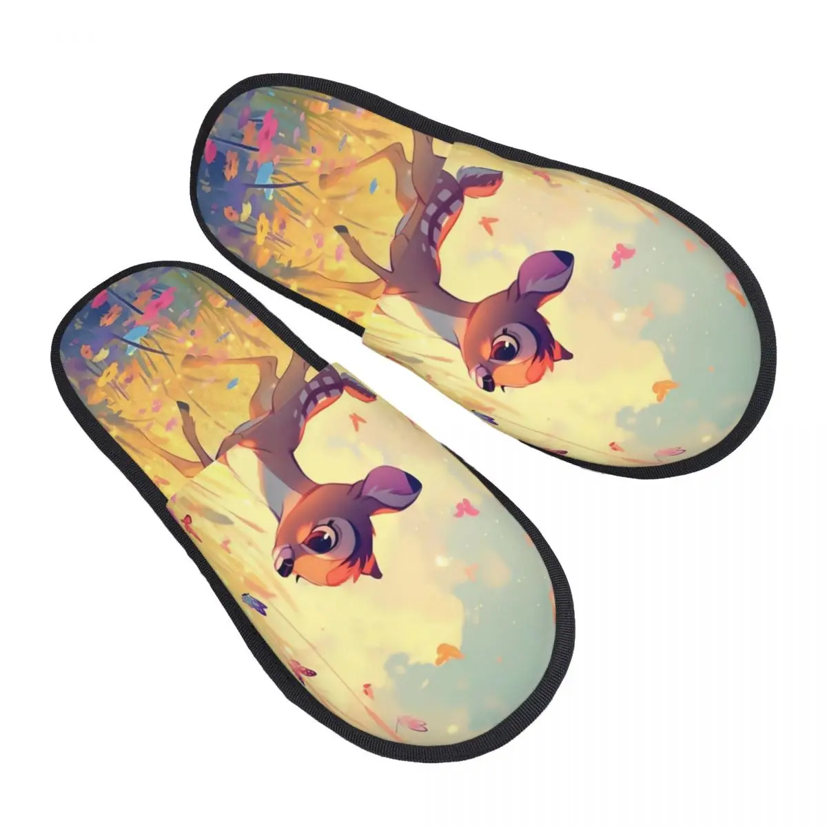 

Мягкие тапочки из пены с эффектом памяти на заказ Бэмби, женская домашняя обувь с милым оленем для спальни