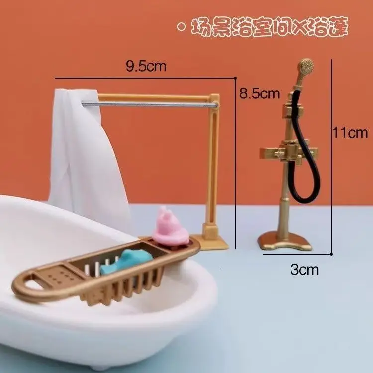 Caja de regalo en miniatura para casa de muñecas, conjunto de muebles para casa de muñecas, cocina, baño, juguetes de simulación, juguete para niñas, 1/12