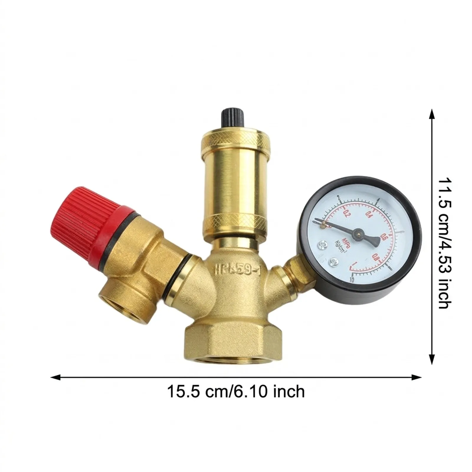 Brass Boiler Safety Group Featuring Reliable Pressure Relief Valve and Effective Air Venting for Heating Circuits