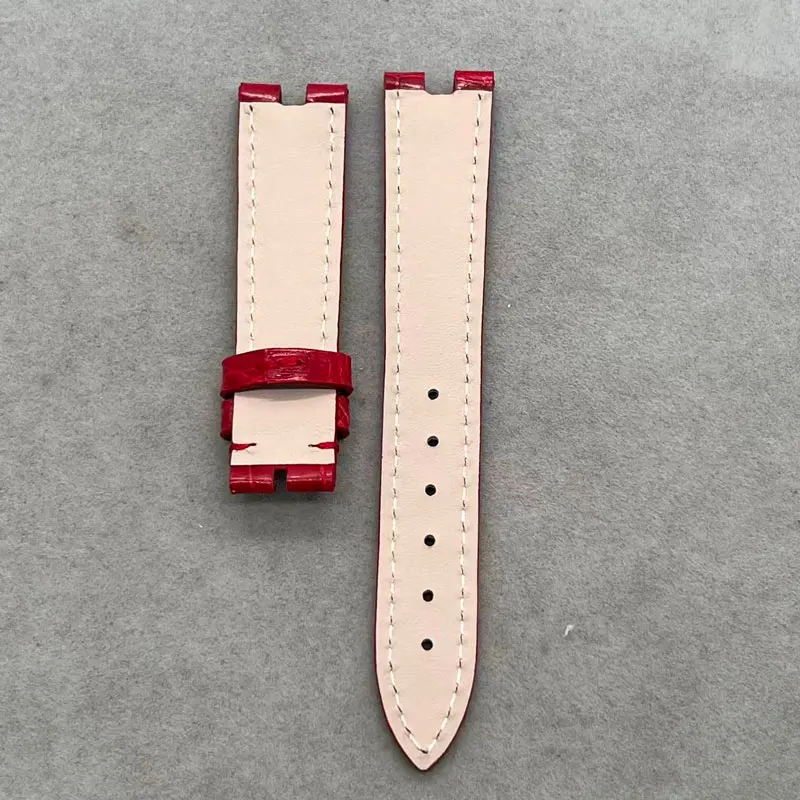 Luxury Custom Crocodile Skin Watchbands Concave Interface Applicable BALLON BLANC 13MM 16MM 18MM Alligator Strap Calfskin Lining