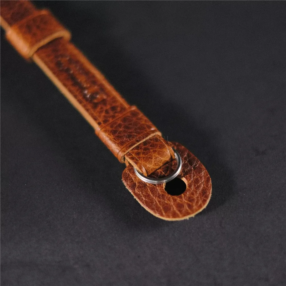 Vintage Cowhide Leather Camera Wrist Strap Comfortable Hand Lanyard Compatible for DSLR/ Mirrorless Camera