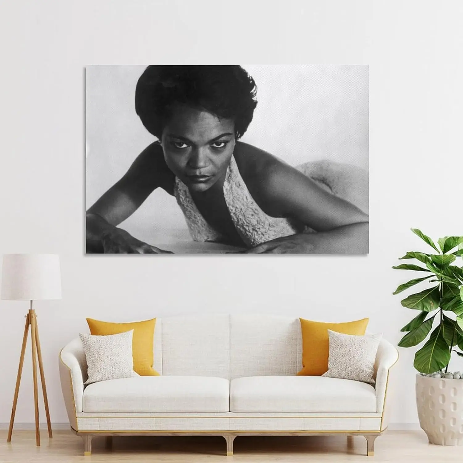 ملصق مطبوع عتيق باللونين الأبيض والأسود من Eartha Kitt (22) ملصق فني جداري من القماش لتزيين غرفة النوم والمنزل الحديث Pr