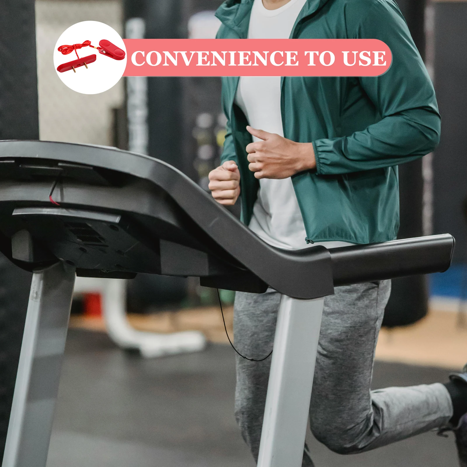 

2Pcs Treadmill Emergency Stop Key Fitness Machine Accessories Exercise Equipment Safety Lock Dual Insert Replacement