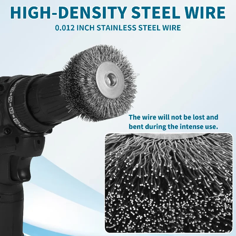 

0.3mm Steel Wire Brush Wheel Brush Rotary Tools For Metal Rust Removal Polishing Grinder Rotary Tools Accessories
