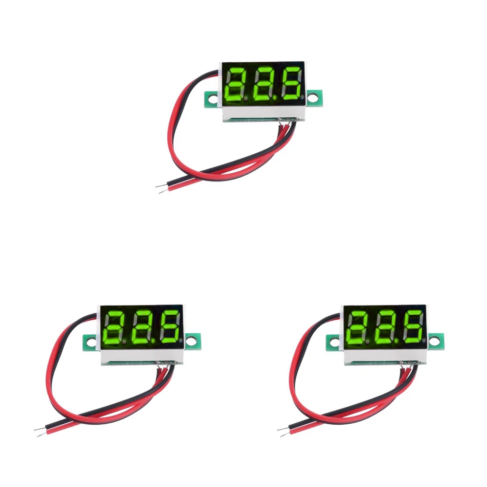 

0.36 Inch LED Digital Mini Voltmeter DC 4.5V-30V Volt Meter Gauge 2 Wires(Green)