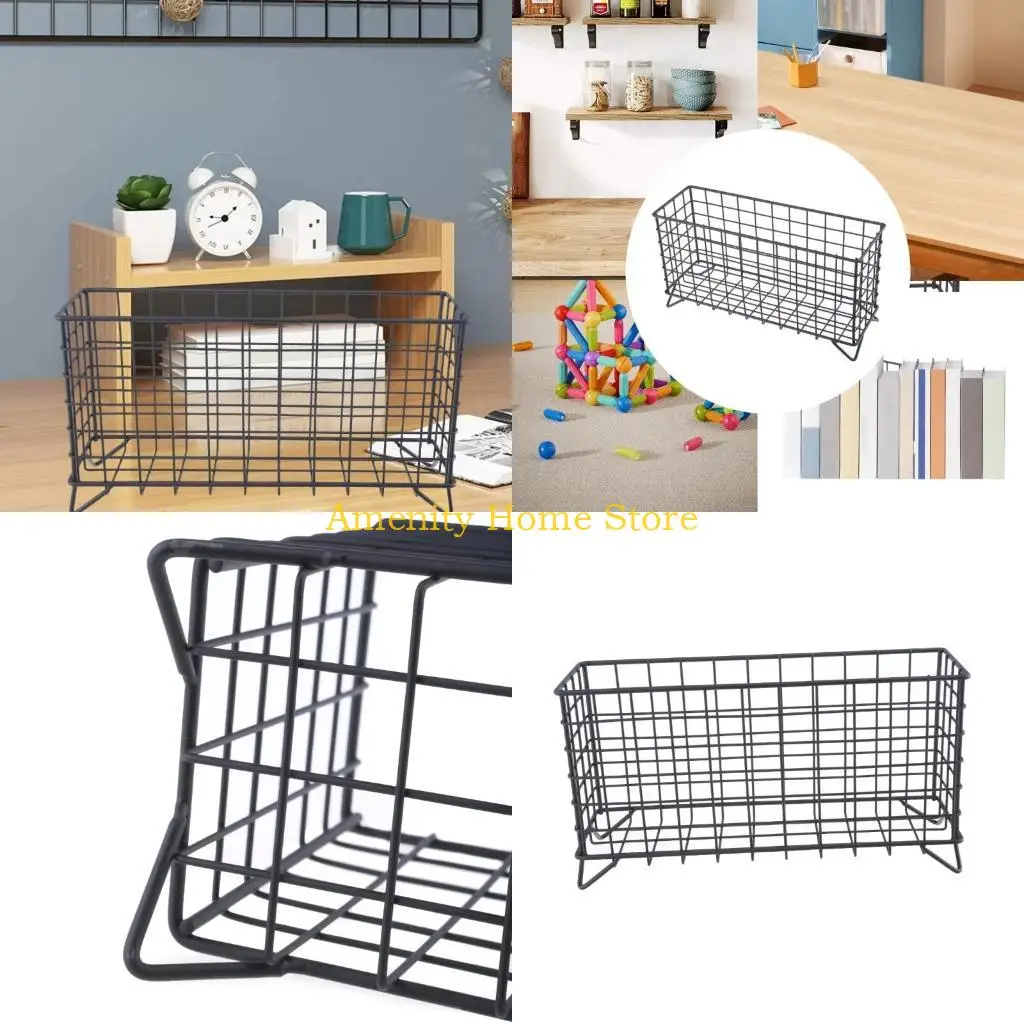 F26C Coffee Capsule Storage Basket Hollow Iron Wire Organization Holder for Case for Home Bedroom Living Room Cosmetic Holder
