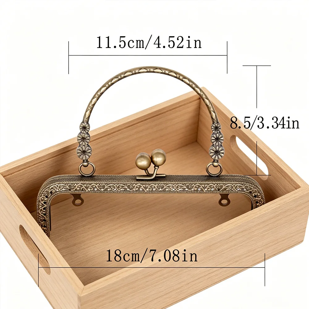 

10PCS Kiss Clasp Lock Gold Tone Metal Frame Purse Frame for Coin Purse Making DIY Bags Accessory