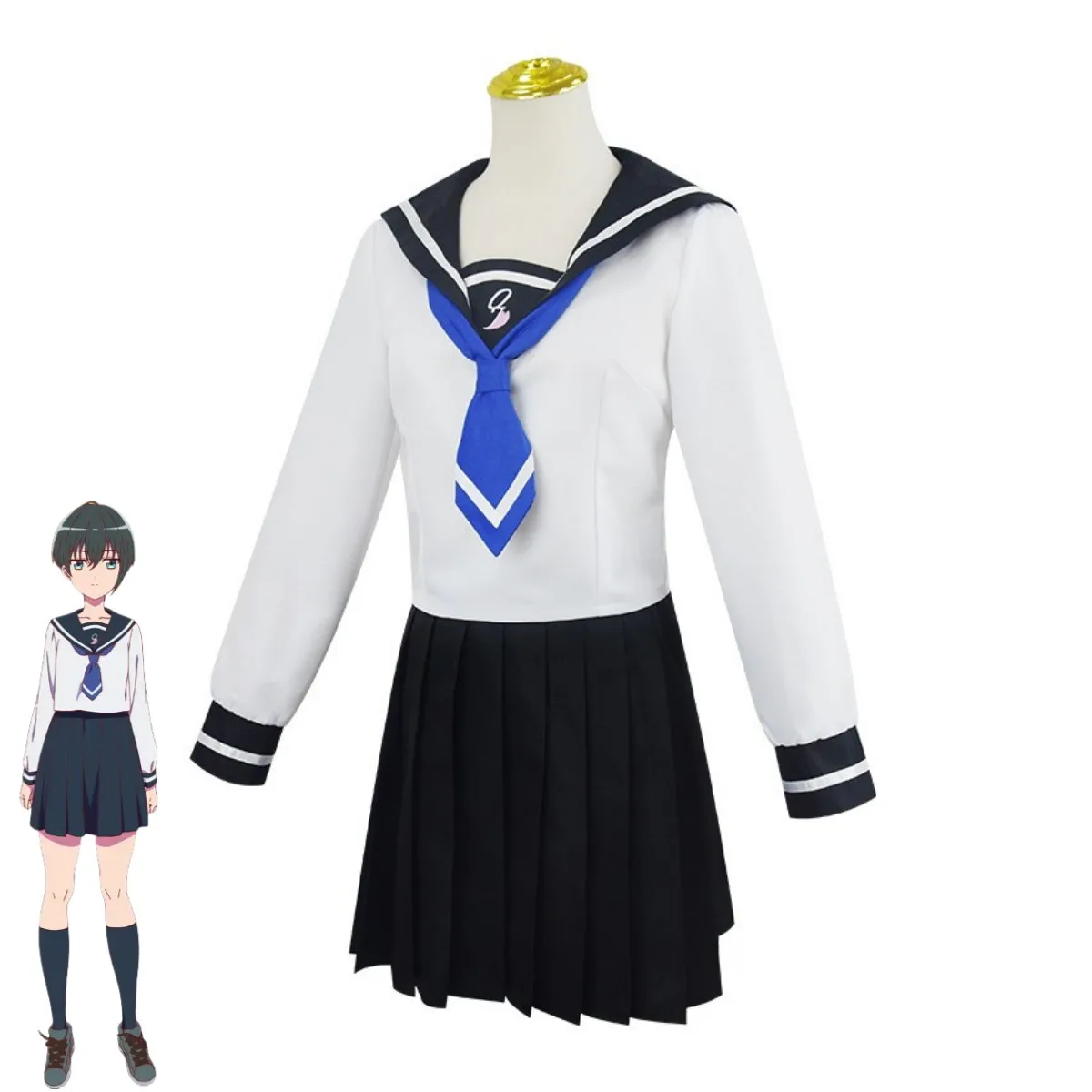 Misora Kanata fantasia de cosplay feminina, uniforme JK japonês, kawaii sexy, traje de marinheiro do campus, Naruto-torcer por você, novo anime, 2024