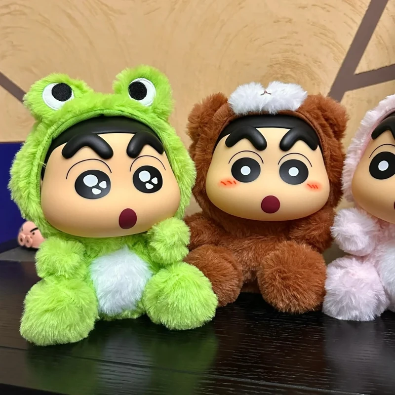 MINISO Blind Box Crayon Shin-chan Vinyl Plush Vol.1 Series Birthday Gift Kawaii Animal Doll Costume Children's Toys Animation