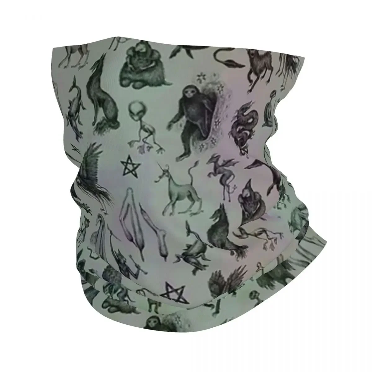 Cryptid Crew Bandana Neck Cover Printed Wrap Mask Scarf Multifunction FaceMask Outdoor Sports For Men Women Adult Breathable