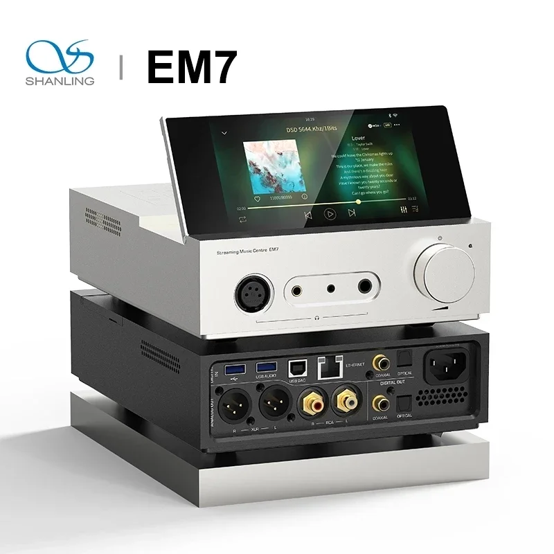 SHANLING EM7 Android 10 All-in-one Desktop Music player AMP/DAC ES9038Pro chip Headphone Amplifier Bluetooth5.0 PCM384 DSD512