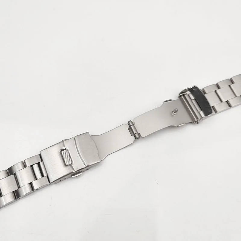 19mm Sliver Hollow Curved End Solid Screw Links Watch strap For Seiko 5 SNXS73K1 SNXS75 SNXS77 SNXS79K1 SNX79J1 Watch Band