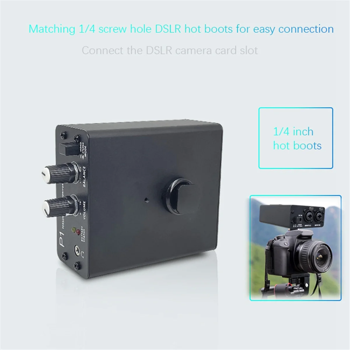 A51I P1 Headphone Monitor Headphones Preamplifier Earphones Amplifier Amp with XLR Inputs 6.35 Output Audio Amp EU Plug