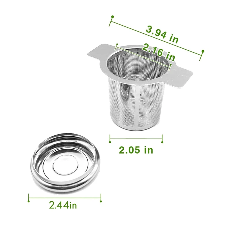 4 упаковки, фильтры для чайной корзины, из нержавеющей стали
