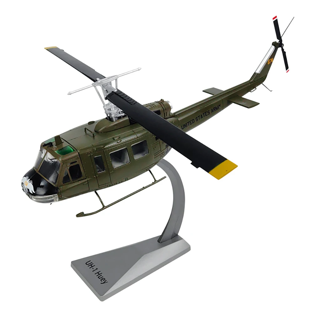 1/48 Scale Alloy Transport Helicopter UH-1 Iroquois Aircraft US Air Force Huey Model Children Kids Gift for Collection