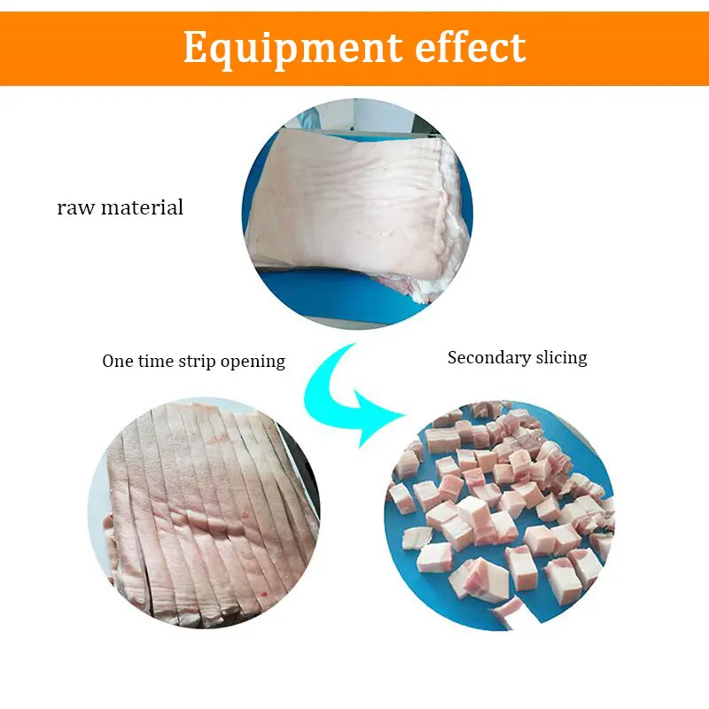 Industry 304 Steel Fresh Meat Slicer Chicken Pork Beef Dice Nuggets Steak Slicing Cutting Machine