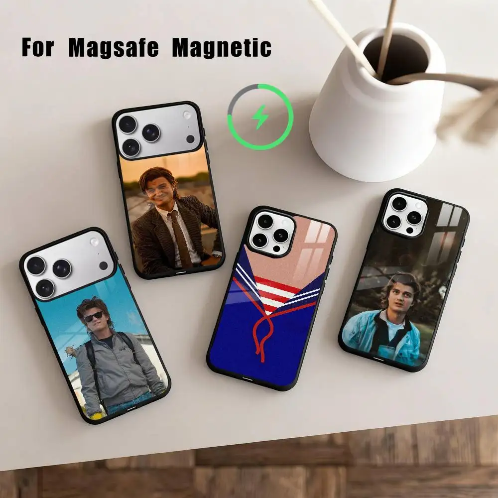 

Actor S-Steve Harrington-N Phone Case For iPhone17,16,15,14,13,12,11 Plus,For Magnetic Wireless Charge Cover
