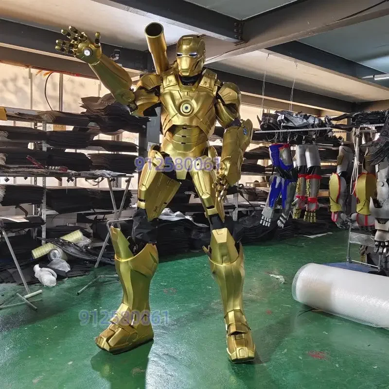 New Golden Iron Man Mecha Autobot Wasp Version 1:1 Ratio Wearable Costume Boy Toy Anime Adult Toys Birthday Gift