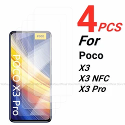 2/4PCS Screen Protector For Xiaomi Poco X3 Pro Tempered Glass Xiaomi Poco X3 Pro X3 NFC Full Glue Phone Glass Xiaomi Poco X3 Pro