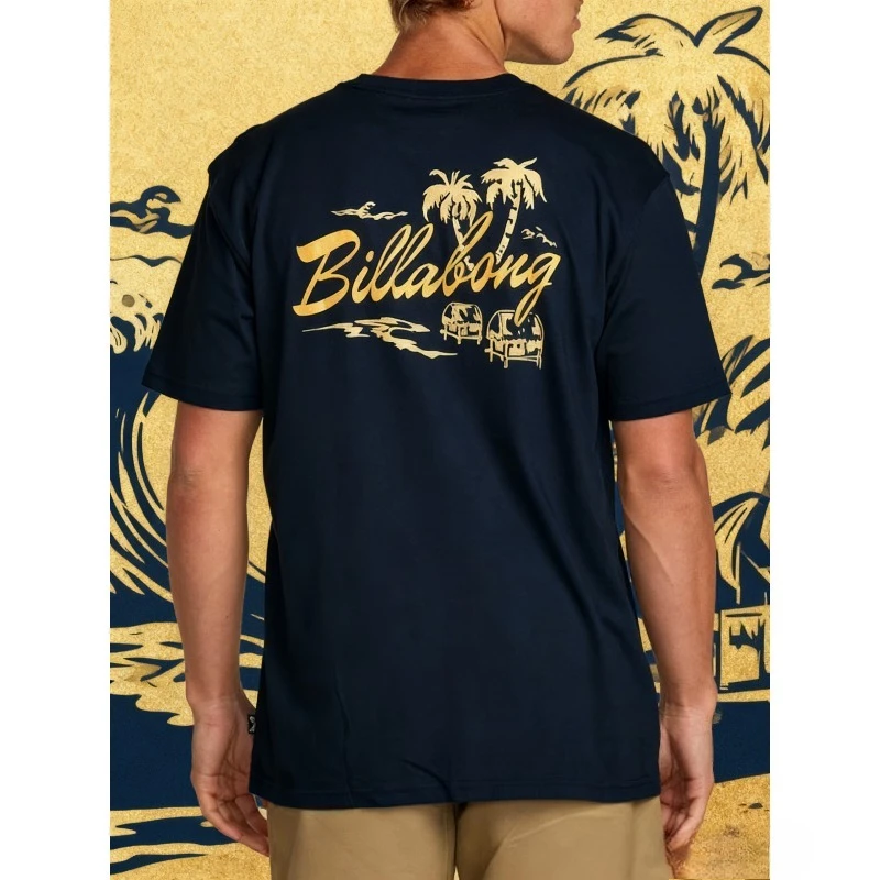 

2025 Summer Men Selling Rip Live The Search Beauty Curl Logo Amazing White Top Tees Male 100% Pure Cotton Printed T-shirt