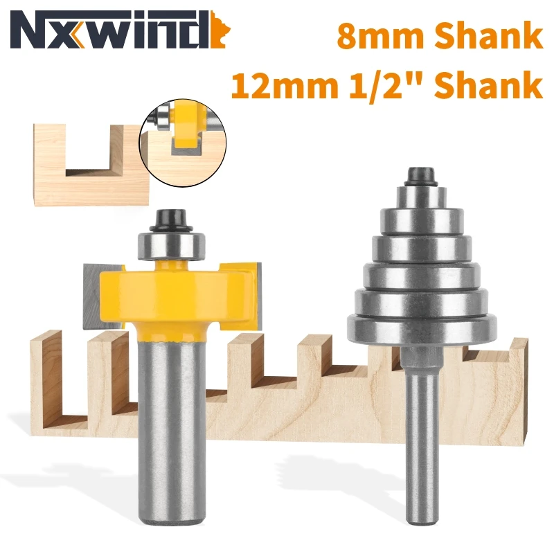 

NXWIND "T" Type Sloting Bit With 6 Bearings Sets Router Bit Woodworking Milling Cutter For Wood Bit Face Mill Carbide Cutter