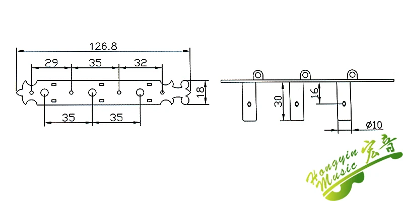 HUATOOL Klassische Gitarre Tri-Integrierter Knopf, Saitenwinder-Knopf, Stimmwirbel, Metallzubehör – Detail 20