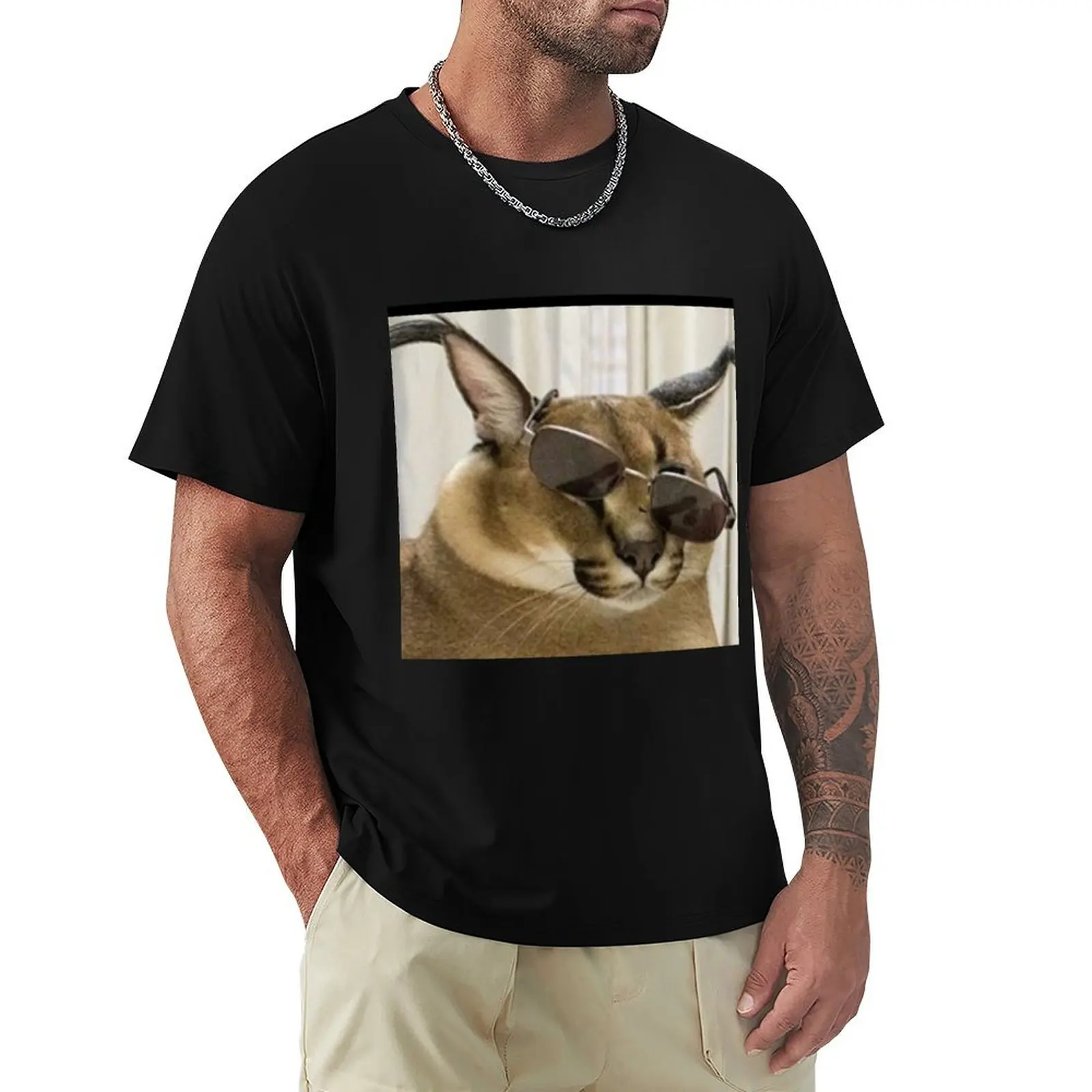 Dapper Floppa T-Shirt Soft Durable Cotton T-Shirt