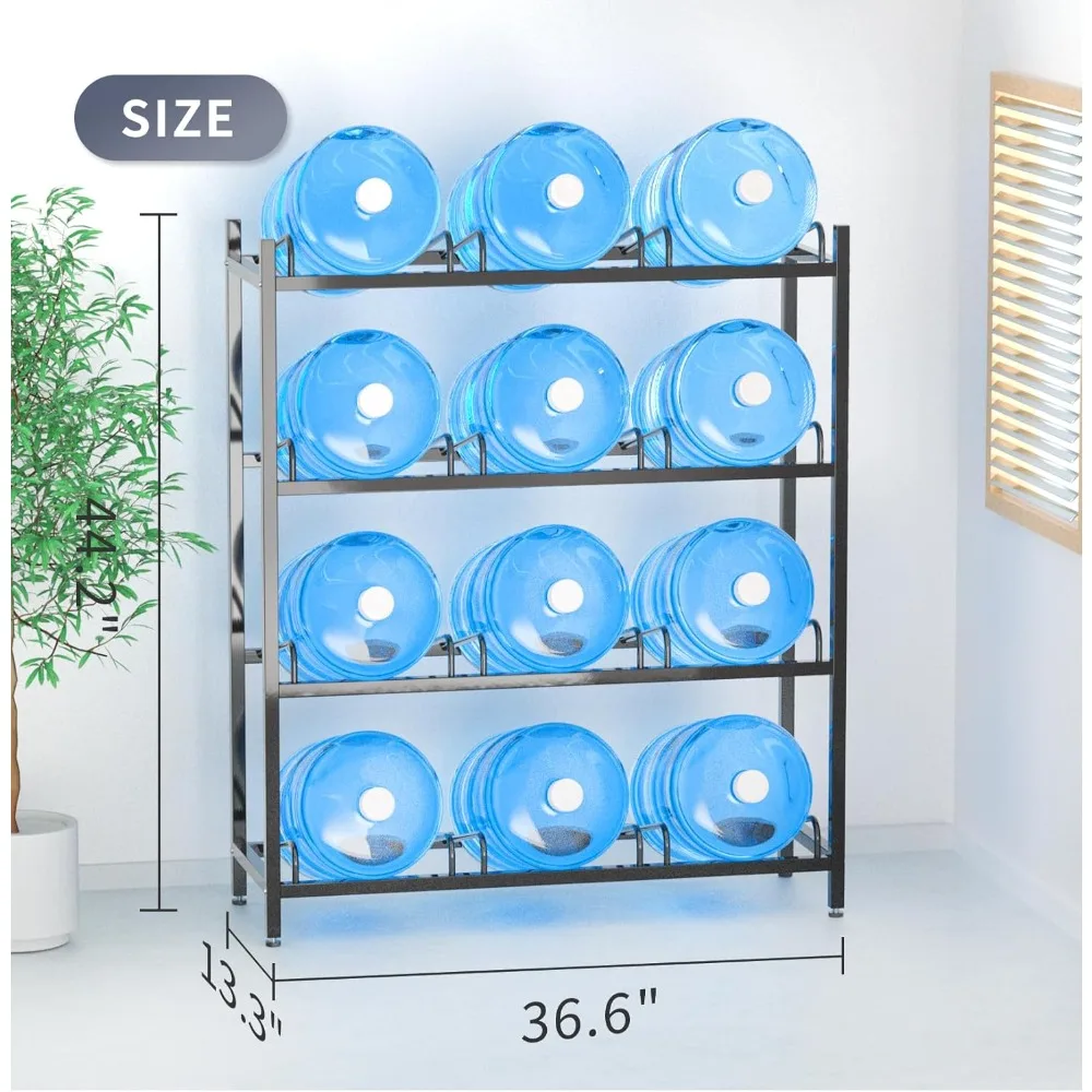 

Upgraded version 12-Tray Water Jug Rack, Storage 5 Gallon Water Cooler Bottle Holder Stand
