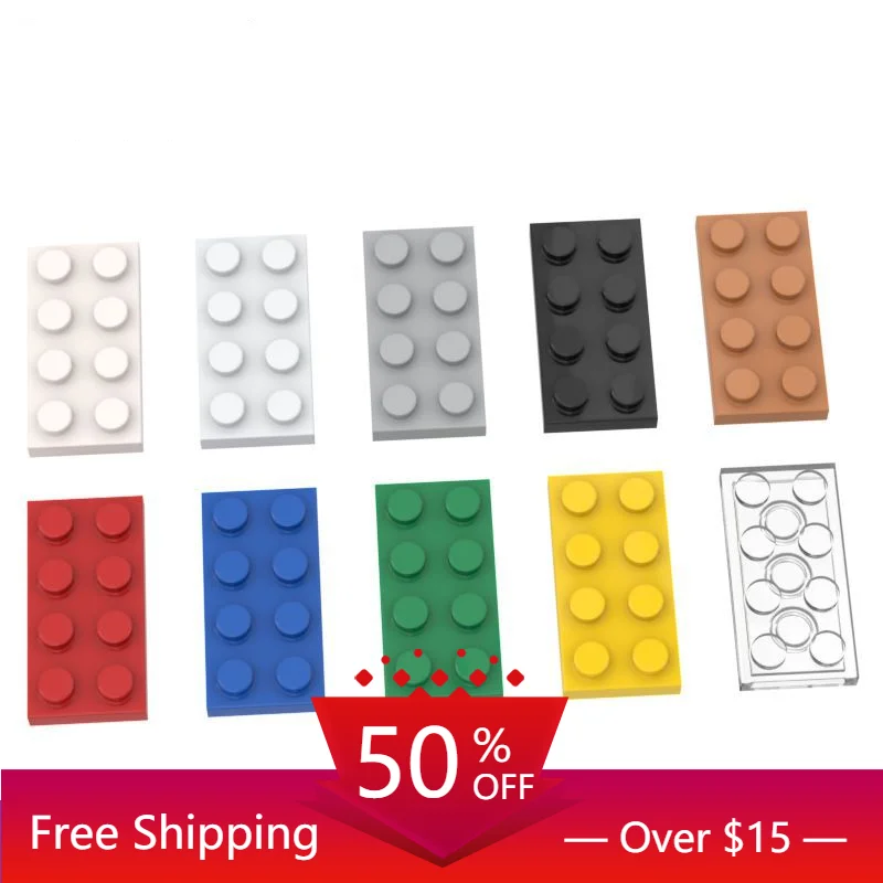 10 PCS Bricks 3020 2x4 Parts DIY Plate Board Parts Compatible Educational  Parts Toys