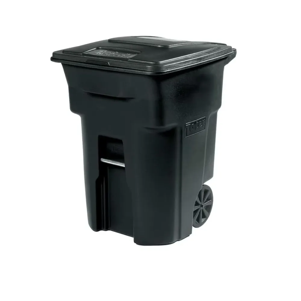 

Professional Outdoor Garbage Bin with Wheels and Attached Lid - 96 Gallon Capacity for Business Use