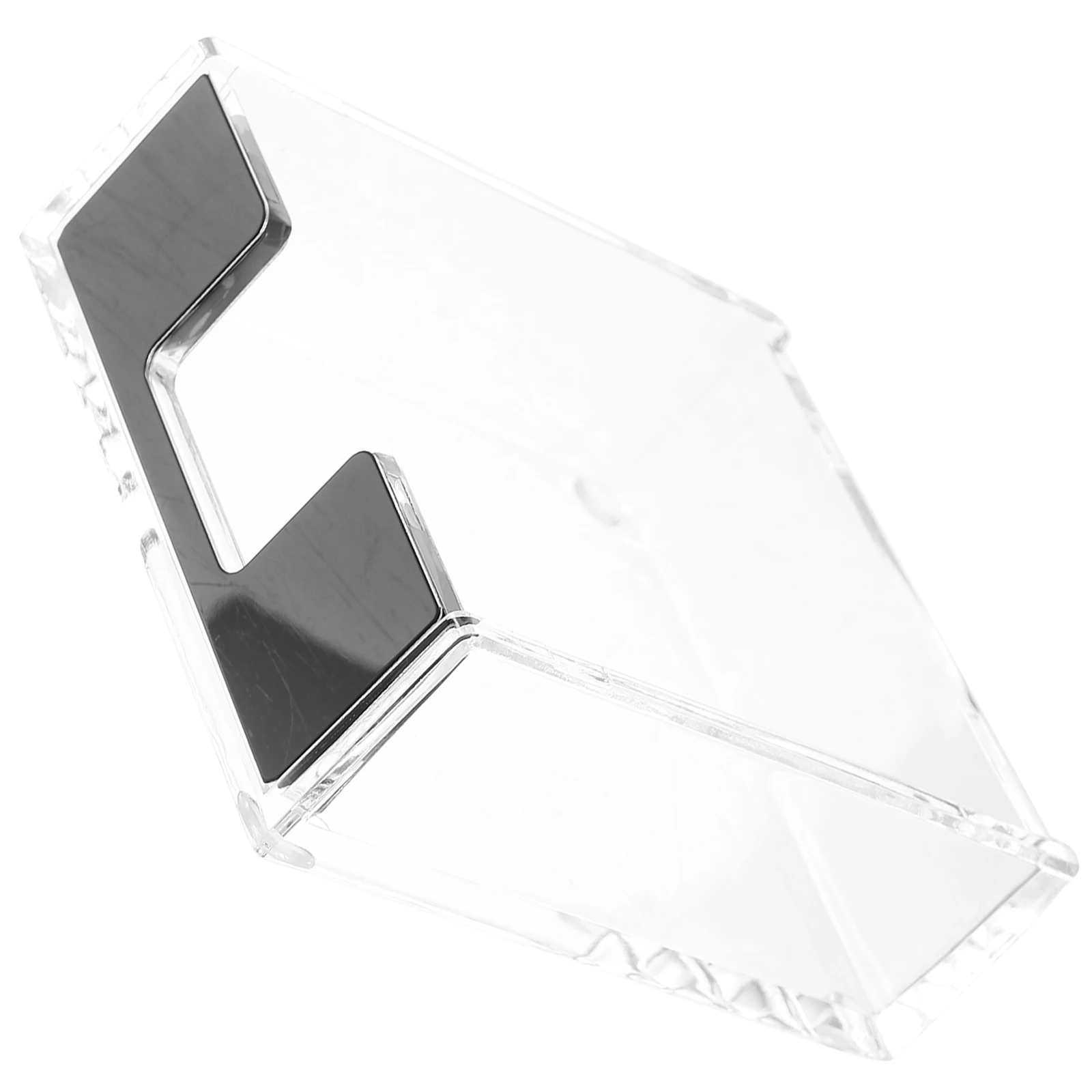 

Transparent Acrylic Rose Gold Desk Note Paper Holder ganizer for Paper Clips Pins Note Storage Desktop Memo Pad Holder Box
