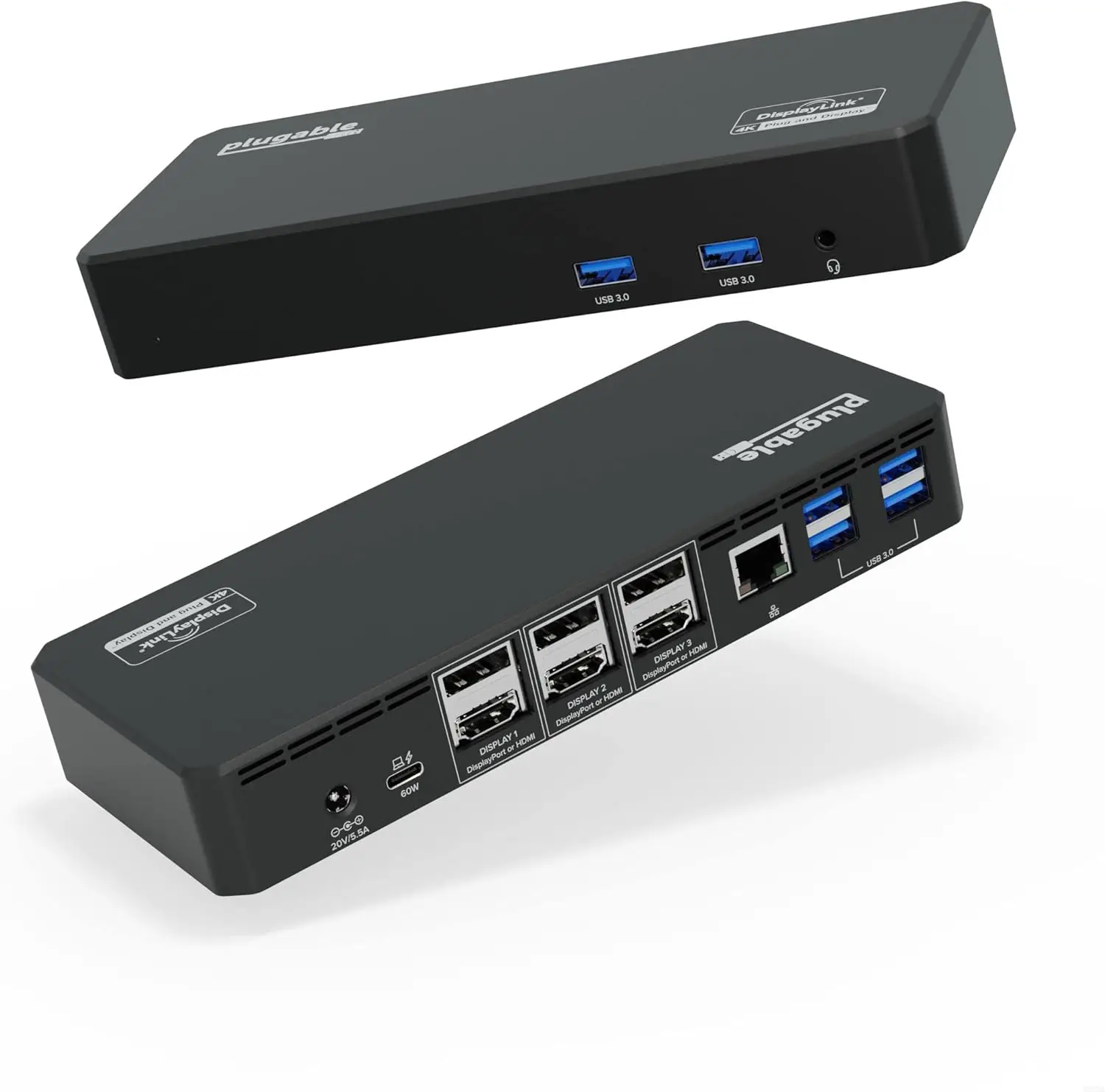 

12-in-1 USB C Triple Monitor Docking Station with Triple 4K Displays, HDMI/DisplayPort, 100W PD, Compatible for Mac and Windows