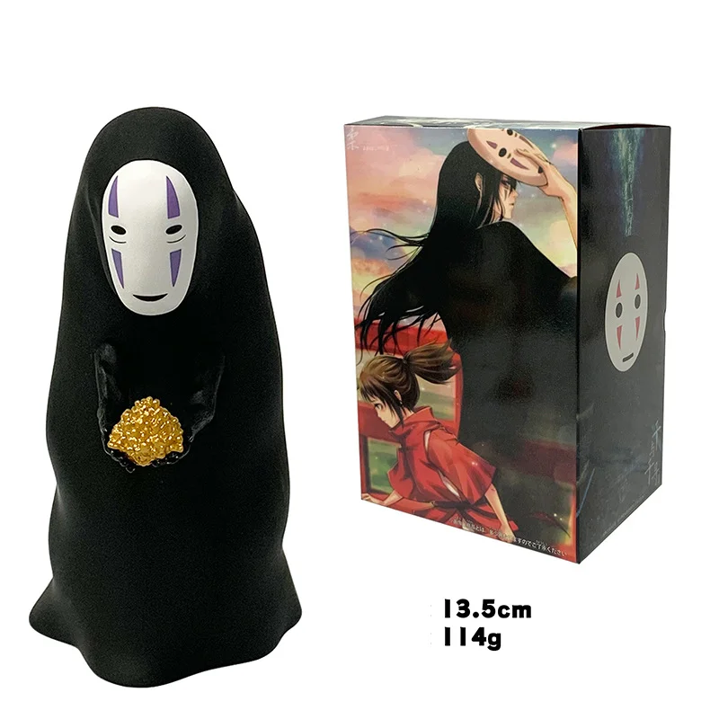 Hayao Miyazaki Spirited Away Character Japanese anime ornaments Faceless male doll series of toys model Children's Birthday Gift