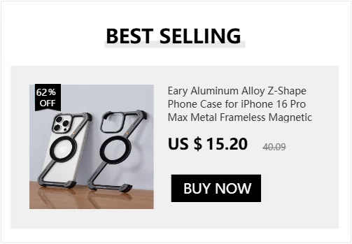 Eary 9-Shaped Phone Case for iPhone 18 17 Pro Max for Magsafe With 90° Lens Holder Stand Metal Frameless Bumper Anti-Drop Shells