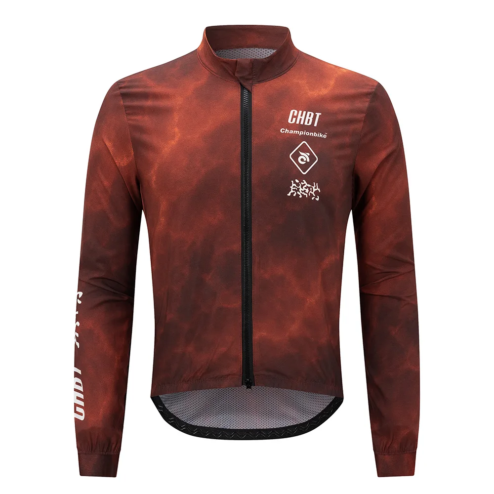 Windproof Cycling Jacket Men's Lightweight Windbreaker MTB Road Bike Coat Team Custom Logo Breathable Quick Dry Outdoor Sports B