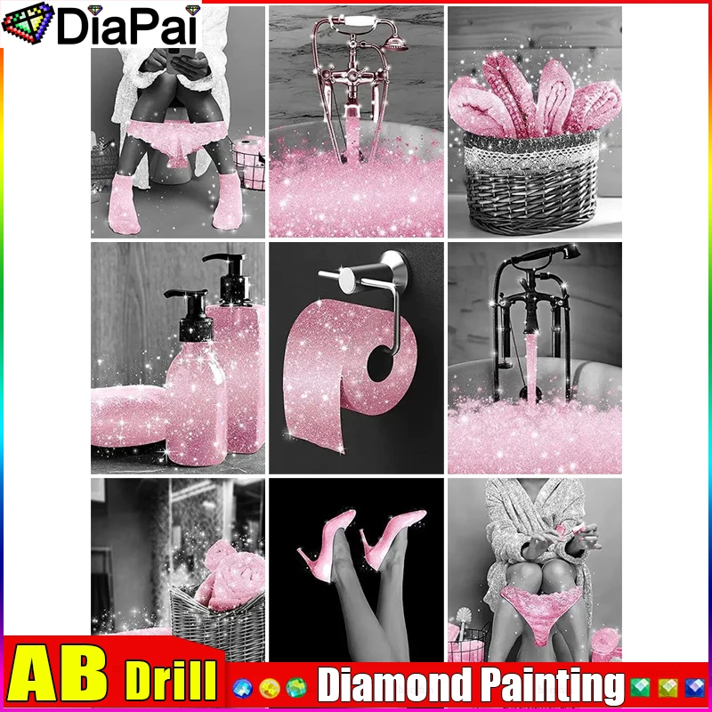 DIAPAI AB Diamond Painting Full Square/Round Drill 5D DIY