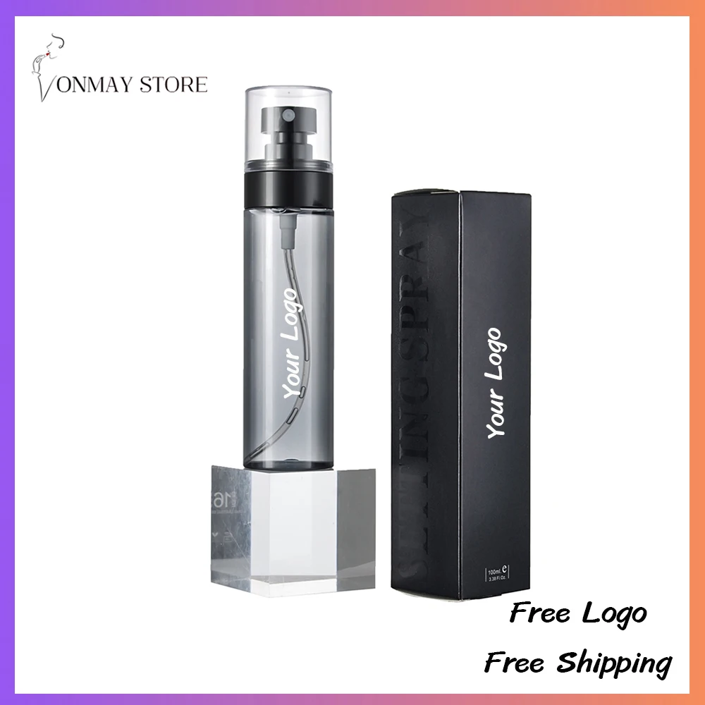 100ml Private Label Setting Spray Custom Logo Spray Black Package Round Bottle Long-lasting Ultra-fine Mist Smudge-proof Makeup
