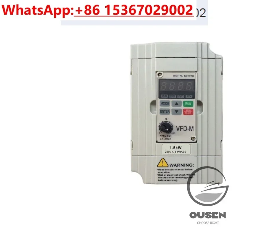 Inverter VFD015M21A, 0.4KW /0.75KW/1.5KW, Output Frequency 0.1-400Hz Carrier Frequency Up To 15kHz