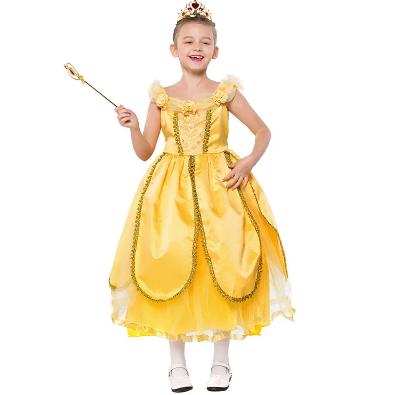 Princess Dress For Birthday Cosplay Halloween Girls Party Fairy Dress Wedding Dresses Princesses Costume Girls Party Dress