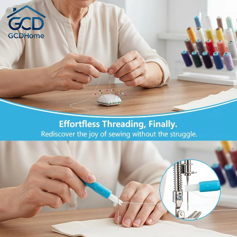 Sewing Needle Inserter Automatic Needle Threader Time Saving Threading Tool for Home Quilting Embroidery Works