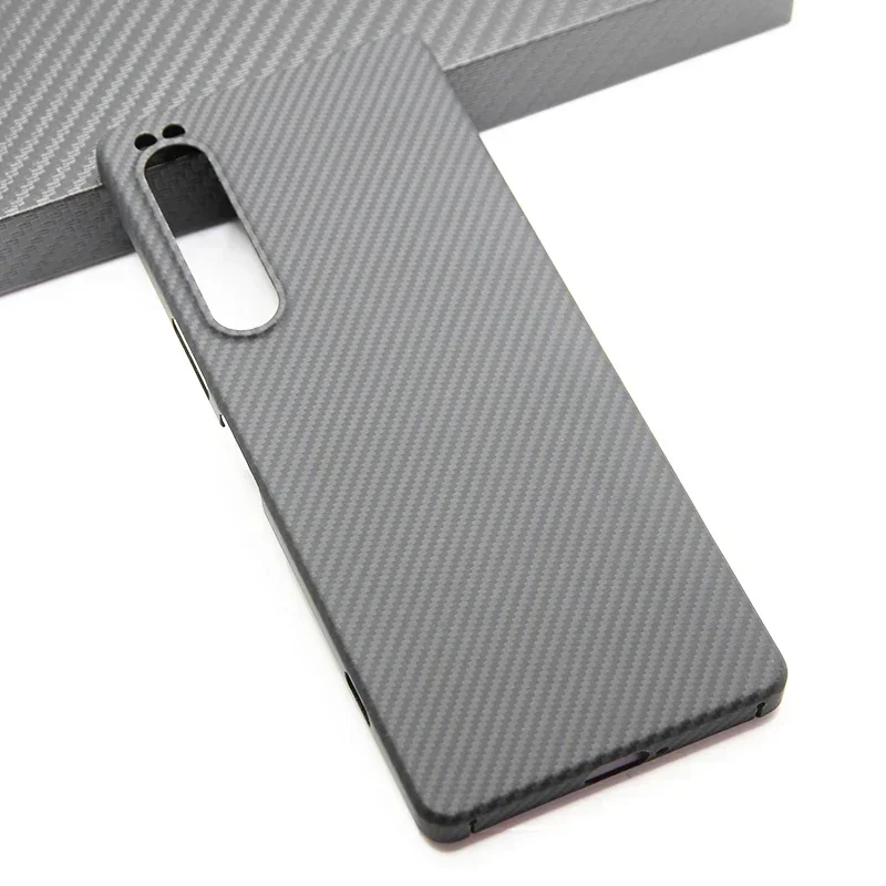 

Case for Sony XPeria 1 IV Ultrathin Real Carbon Fiber Aramid Anti-explosion Cell Mobile Phone Protective Cover Protection Shell