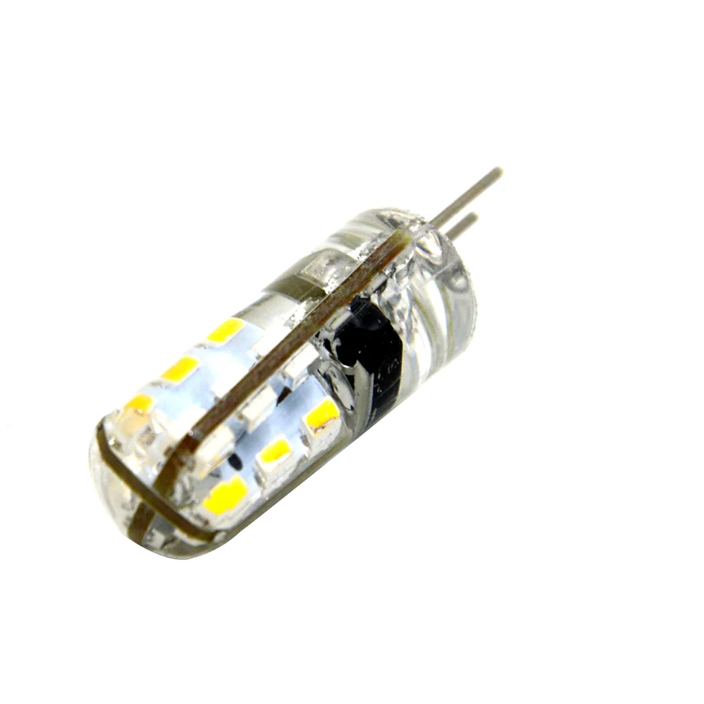 2 ชิ้น G4 AC 220 โวลต์ 2 วัตต์ SMD 3014 24-LED หลอดไฟ (อบอุ่นสีขาว) g4 หลอดไฟ LED G4 220 โวลต์ LED light G4 2 วัตต์หลอดไฟ LED