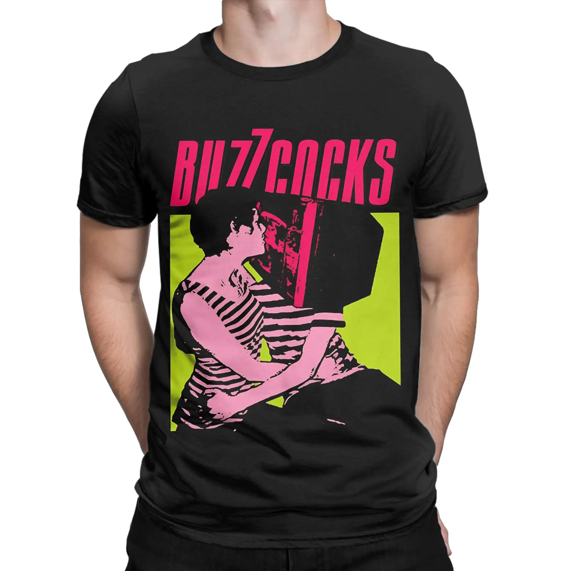 Chaotic Retro New‑Wave Classic Funny Graphic 100% Cotton T-Shirt Buzzcocks Tees Tops For Men