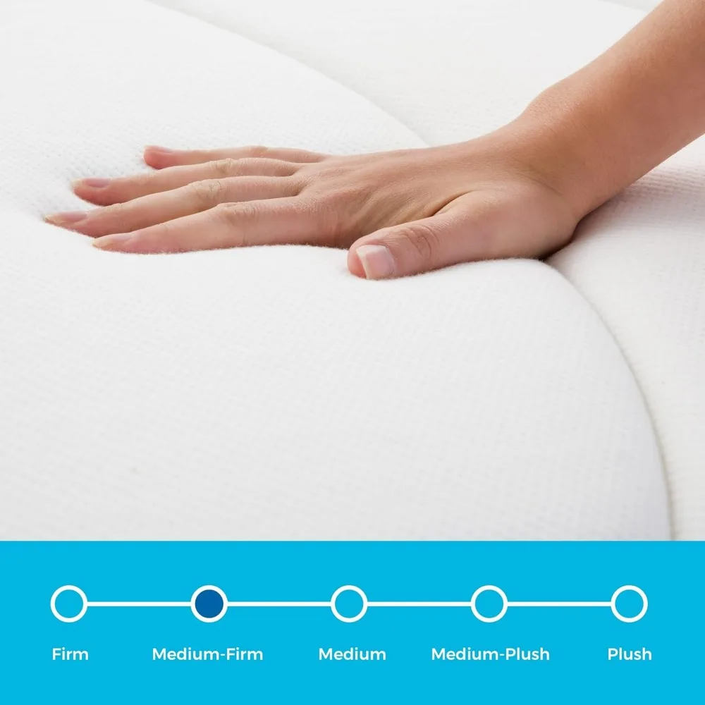 8 Inch Memory Foam and Spring Hybrid Mattress - Medium Firm Feel - Bed in a Box - Quality Comfort and Adaptive Support