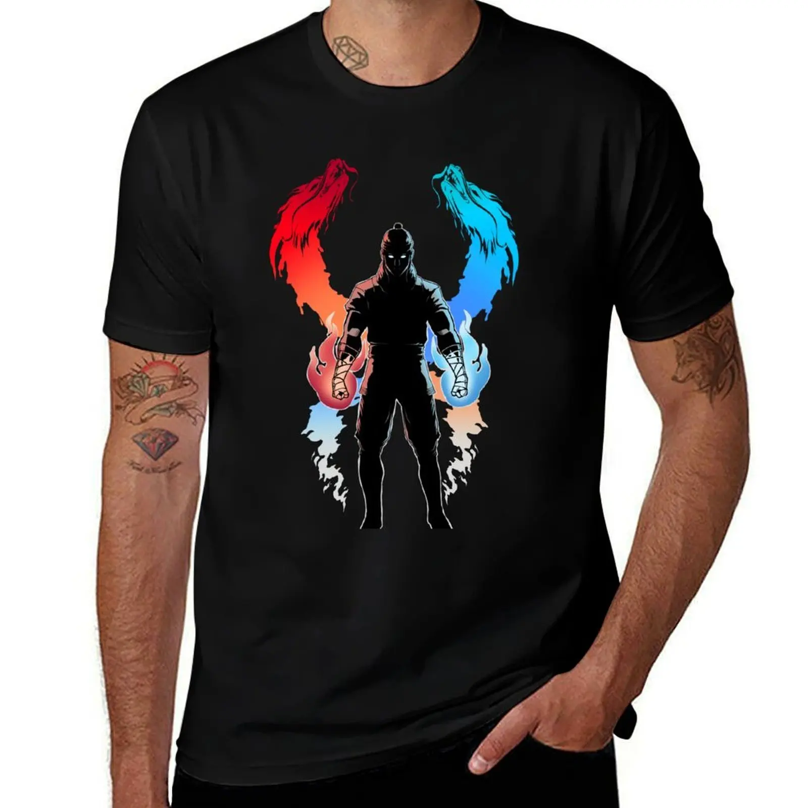 Fire God Liu Kang (Shadowed #2) T-Shirt Basic Simple Design Short Sleeve Shirt T-Shirt