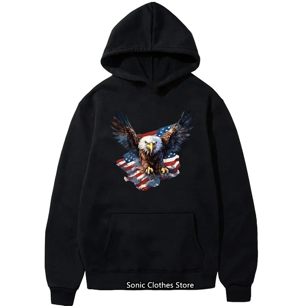 American Flag Hoodie Men Tracksuit Autumn Eagle Hoodie Women Sweatshirts Women Clothing Long Sleeve Hoodies Street Hooded