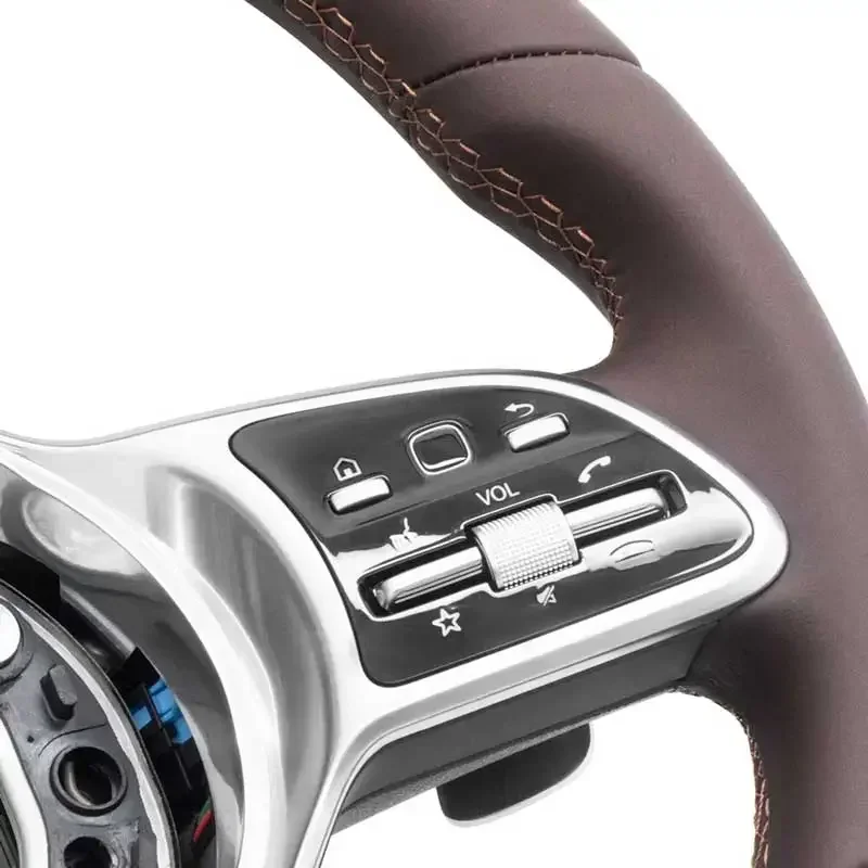 Leather Steering Wheel for Mercedes Benz CLS GLC GLE GLS GLA CLA GLK W204 W205 W206 W213 C63 E63 G55 G500 W212 W463 Auto Parts