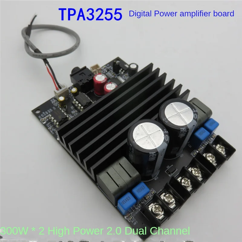

High Quality-DC19-48V TPA3255 Class D Audiophile HIFI Digital Amplifier Board 300W+300W High Power 2.0 Dual Channel Stereo Modul