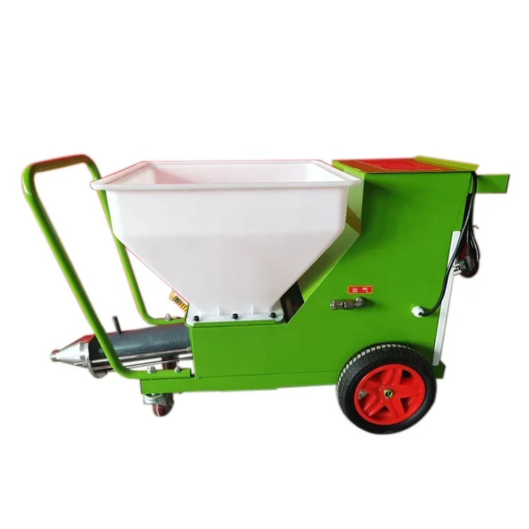 

High quality 27L/min electric funnel trolley thick fireproof coating texture spraying mortar spraying machine