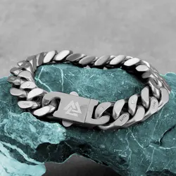 New Design Original LOVE Cuban Chain Bracelet Fashion Punk Men Stainless Steel Bracelet for Best Friends Gift Jewelry Accessory